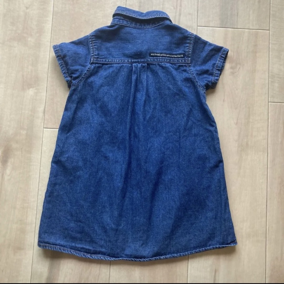 BREEZE(ブリーズ)のBREEZE デニムワンピース　半袖　90 キッズ/ベビー/マタニティのキッズ服女の子用(90cm~)(ワンピース)の商品写真