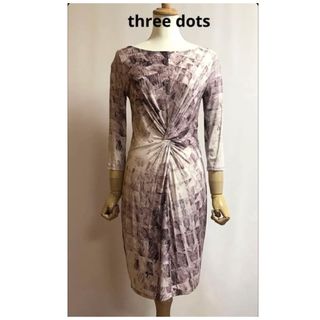 スリードッツ(three dots)のthree dots ストレッチ カットソー ワンピース(ひざ丈ワンピース)