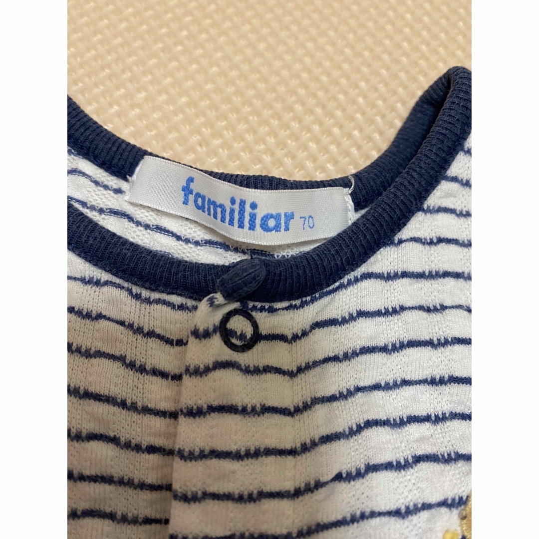 familiar(ファミリア)のファミリア　半袖　ロンパース  70 サイズ キッズ/ベビー/マタニティのベビー服(~85cm)(ロンパース)の商品写真