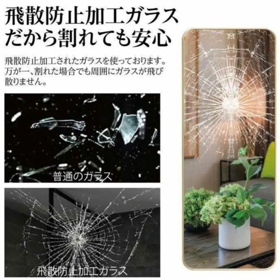 スタンドミラー アーチ型 シルバー 160cmx50cm 全身鏡 壁掛け 姿見の