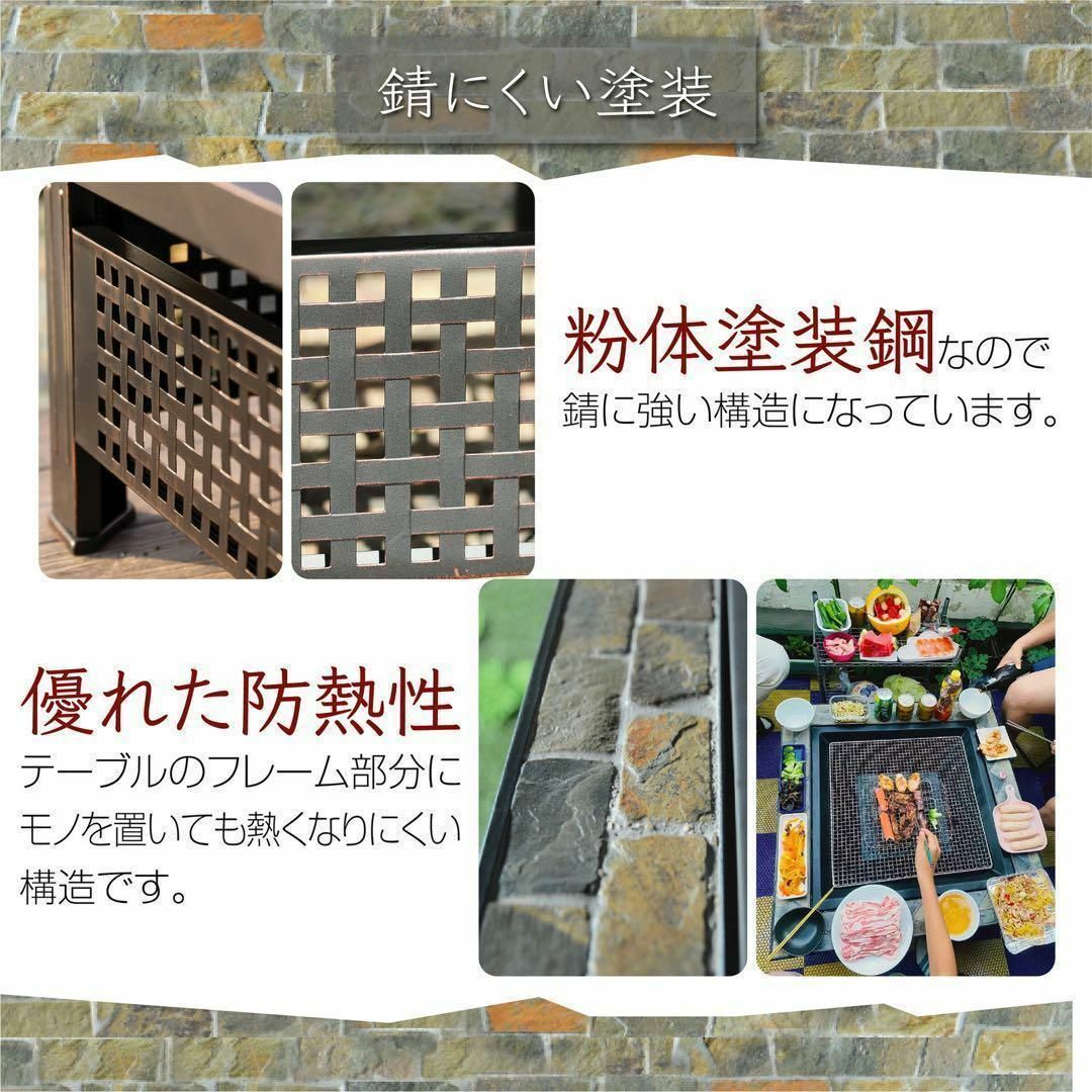 家庭用大人数 バーベキュー テーブル キャンプ 焚火台 囲炉裏 コンロ