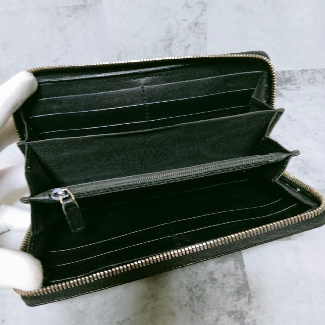 Yves Saint Laurent(イヴサンローラン)の【レア】 イヴサンローラン Yメール ラウンドファスナー 長財布 ブラック レディースのファッション小物(財布)の商品写真