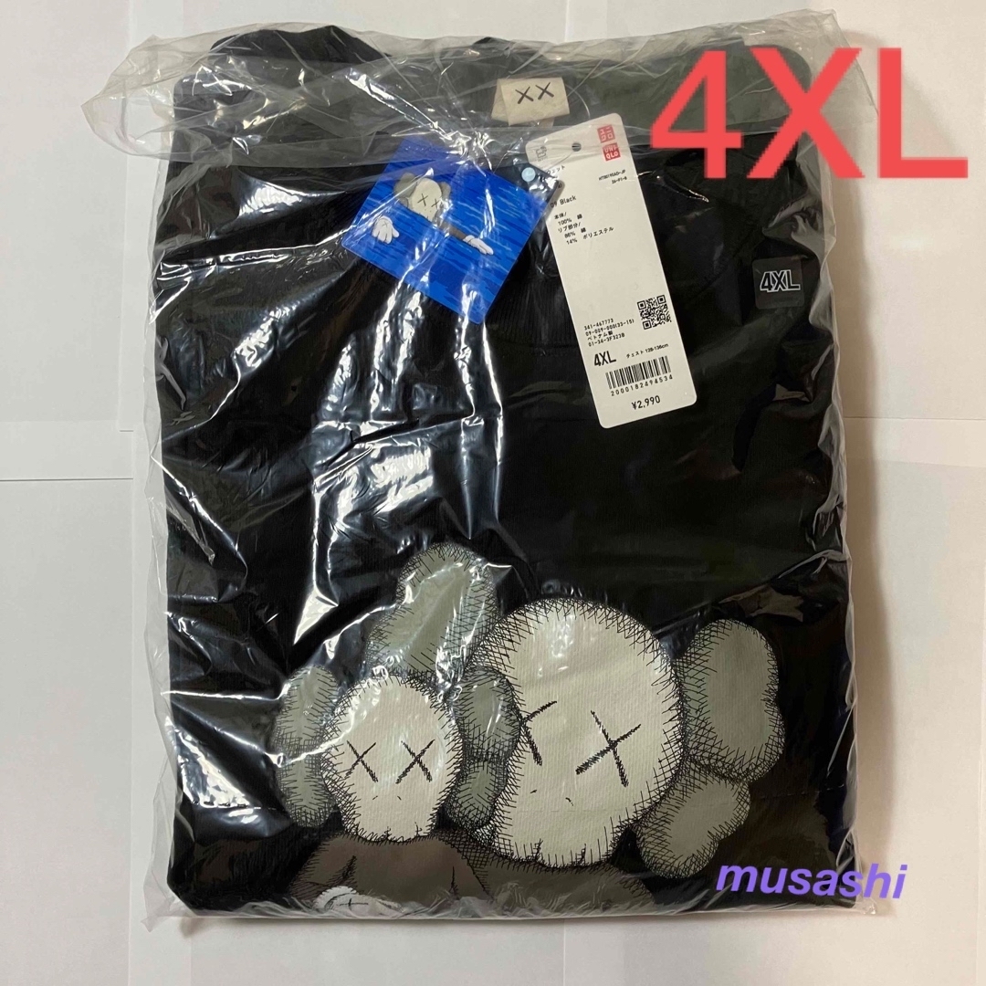 UNIQLO UNIQLO KAWS スウェットシャツ（長袖）BLACK 4XL 新品未使用の通販 by musashi's shop｜ユニクロ ならラクマ