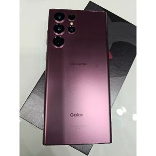 サムスン(SAMSUNG)のGalaxyS22ultra docomo バーガンディ256GB(スマートフォン本体)