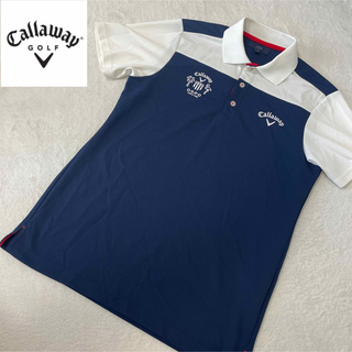キャロウェイゴルフ(Callaway Golf)のcallaway golf メンズ　バイカラー刺繍ロゴポロシャツ　Mサイズ(ウエア)