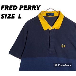 FRED PERRY   古着ポロシャツ フレッドペリー ポロシャツ L ネイビー