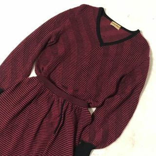 イッセイミヤケ スカートスーツ ワインレッド オールスタイルタグ 70s