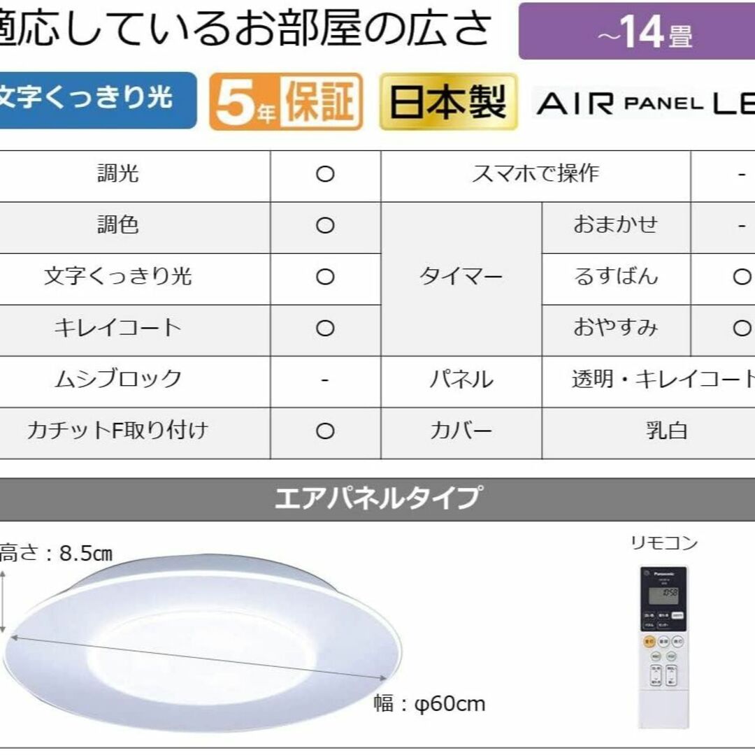 パルック LEDシーリングライト（パネルシリーズ・丸型タイプ）＜～14畳＞ HH