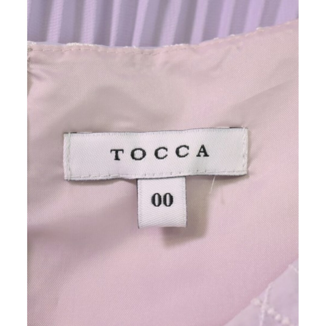 TOCCA(トッカ)のTOCCA トッカ ワンピース 00(XXS位) 紫x白 【古着】【中古】 レディースのワンピース(ひざ丈ワンピース)の商品写真