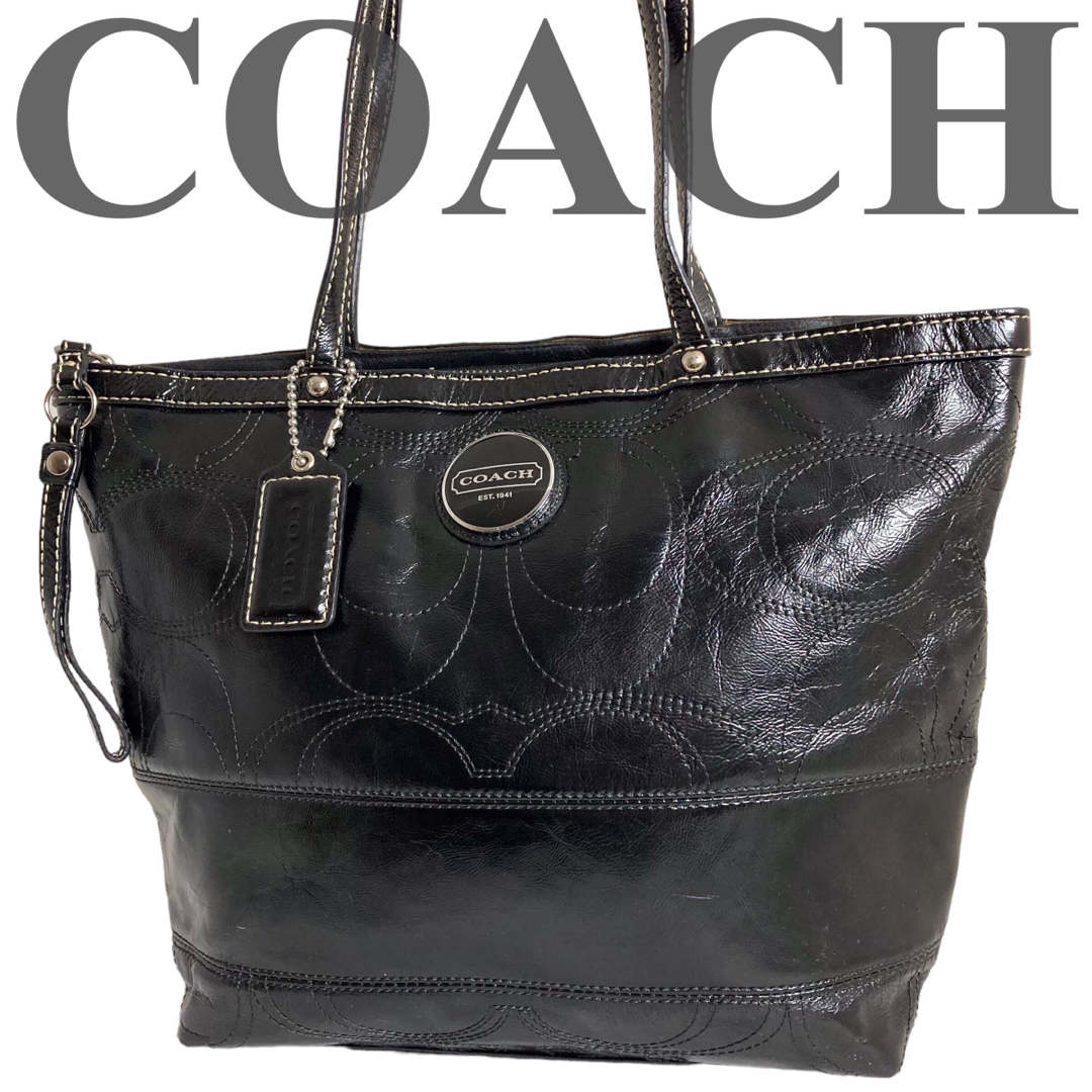 COACH コーチ　トートバッグ　ブラック　メンズ　レディース　ビジネス　旅行