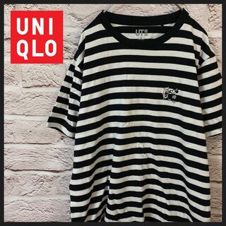 ユニクロ(UNIQLO)のUNIQLODisney Tシャツ　ボーダー レディース　[ M ](Tシャツ(半袖/袖なし))