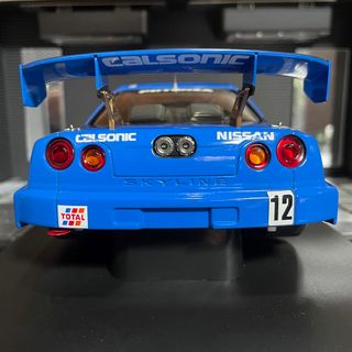 未展示品 オートアート 1/18スカイライン カルソニック GTR (R34)