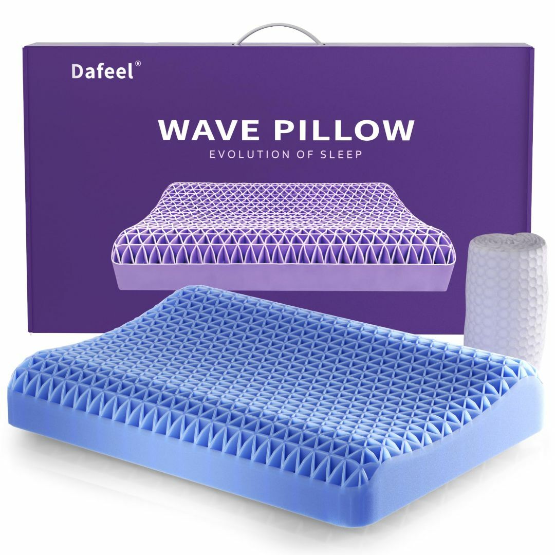 Dafeel 無重力ジェルピロー 枕 まくら 高反発 丸洗い可能 横向き対応 蒸