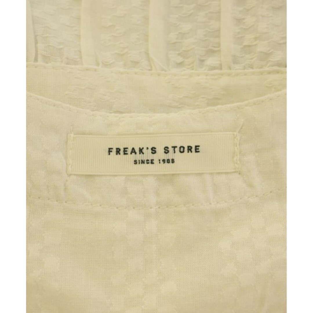 FREAK'S STORE(フリークスストア)のFREAK'S STORE フリークスストア カジュアルシャツ F 白(総柄) 【古着】【中古】 レディースのトップス(シャツ/ブラウス(長袖/七分))の商品写真