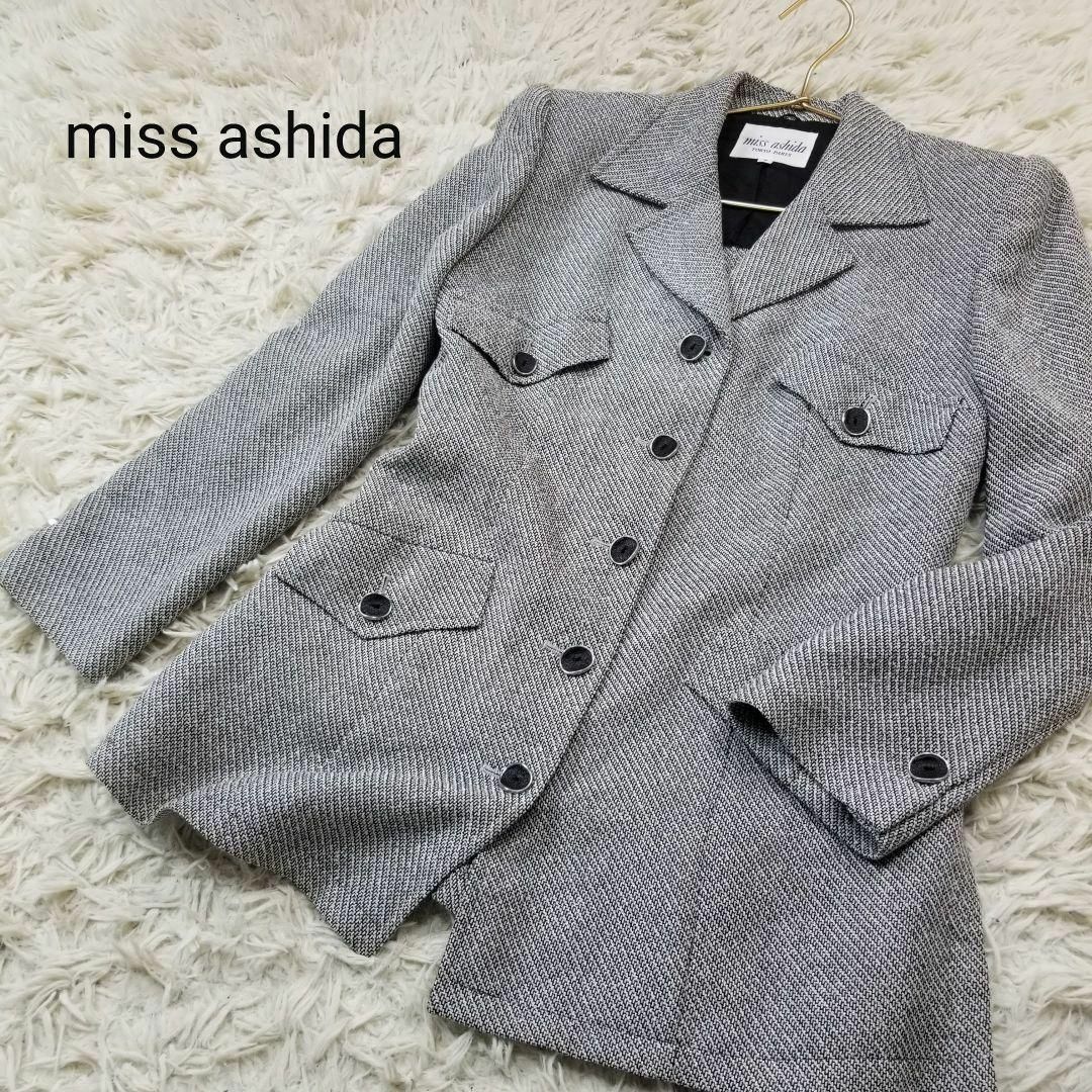 miss ashidaツイードテーラードジャケット7白黒系