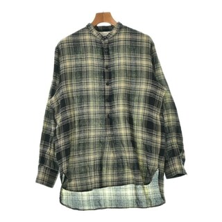 ロシャス(ROCHAS)のROCHAS ロシャス カジュアルシャツ 46(M位) ベージュx黒(チェック) 【古着】【中古】(シャツ)