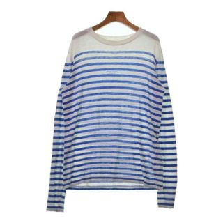 アクネストゥディオズ(Acne Studios)のAcne Studios ニット・セーター XS アイボリーx青(ボーダー) 【古着】【中古】(ニット/セーター)