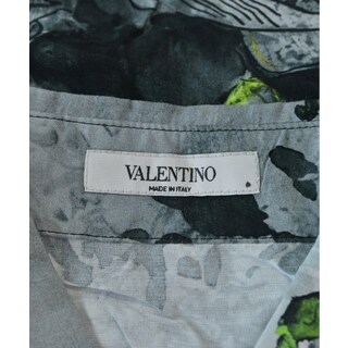 VALENTINO カジュアルシャツ M グレー系x黒系x緑系等(総柄)