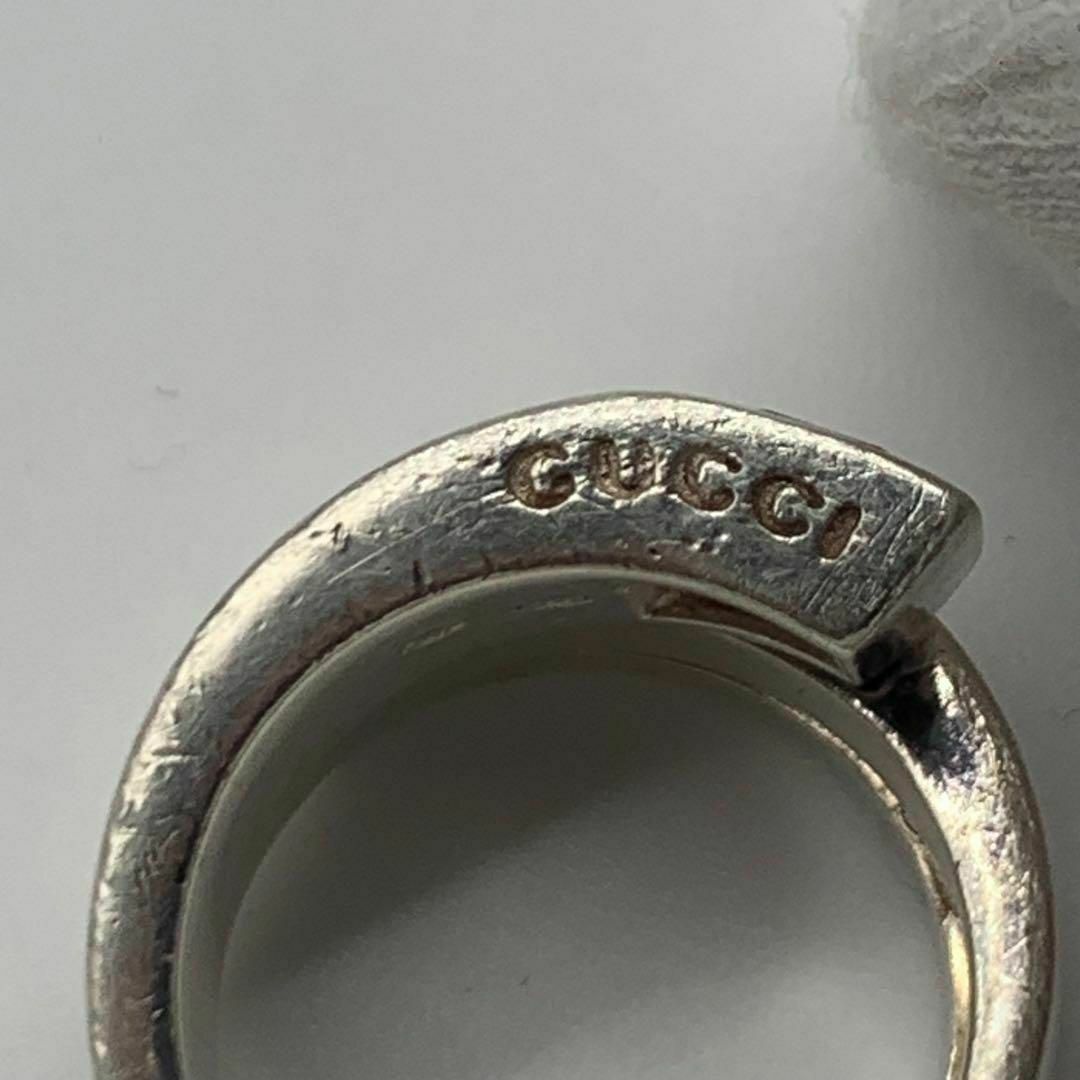 Gucci(グッチ)のグッチ ツイスト ストーンリング シルバーカラー 12号 メンズのアクセサリー(リング(指輪))の商品写真