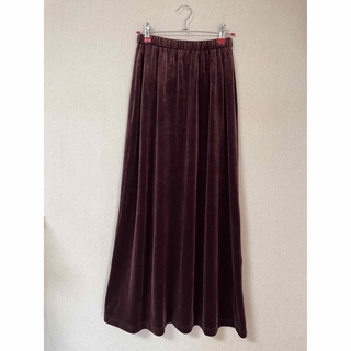 サンタモニカ(Santa Monica)のusa velour skirt(ロングスカート)