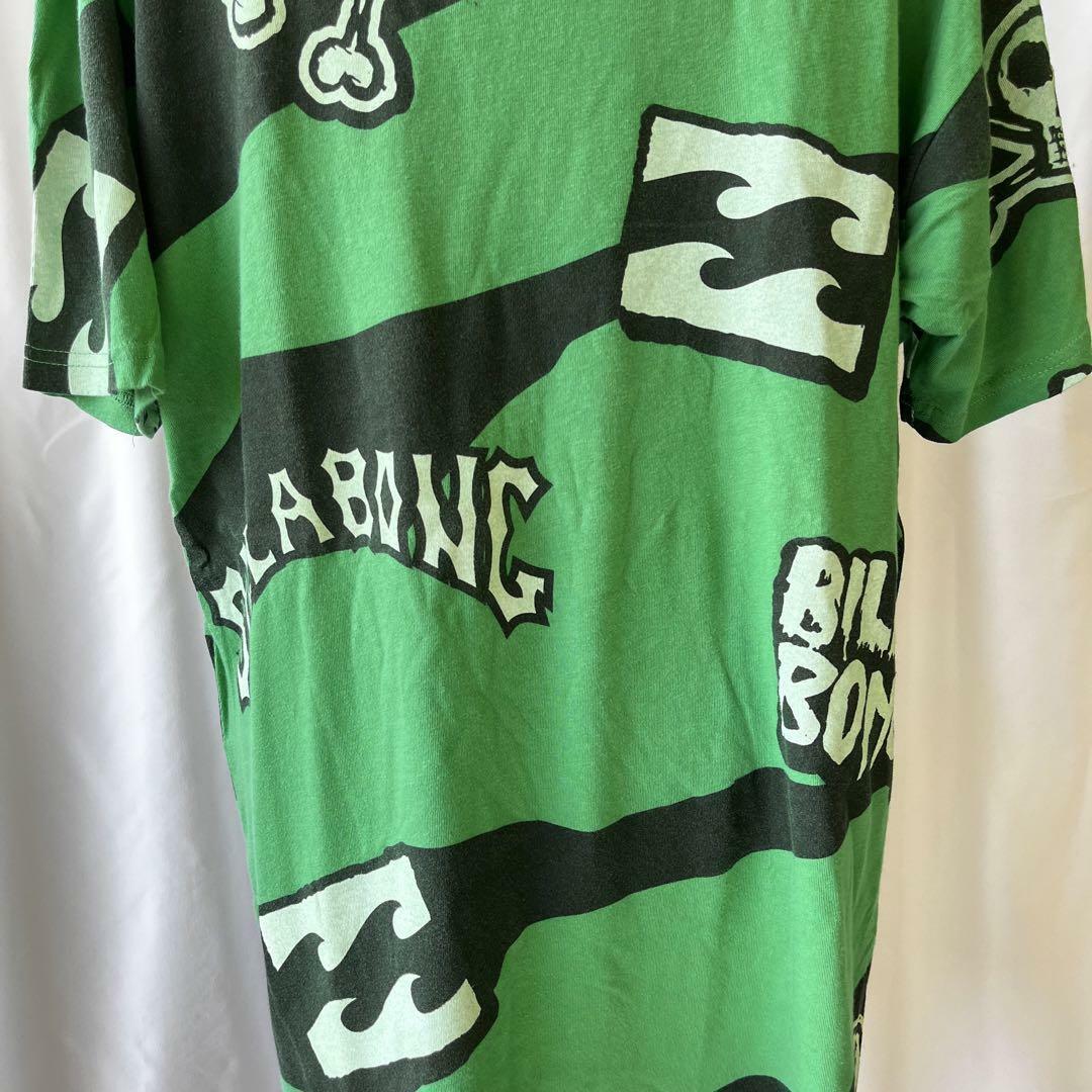 billabong(ビラボン)の美品 BILLABONG メンズ Tシャツ グリーン スカル サーフィン L 綿 メンズのトップス(Tシャツ/カットソー(半袖/袖なし))の商品写真
