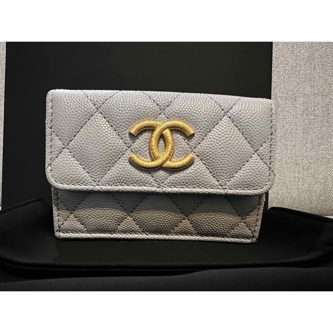 CHANEL 2023  限定 ウォレット 財布 三つ折り キャビアスキン