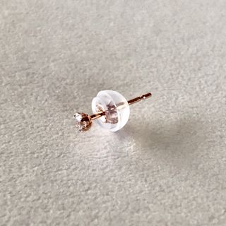 ダイヤモンドピアス  片耳 K18PGピアス 0.05ct K18ダイヤモンド(ピアス(片耳用))