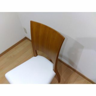 DZ DS ダイニングチェア 4脚 ライトブラウン*ホワイト