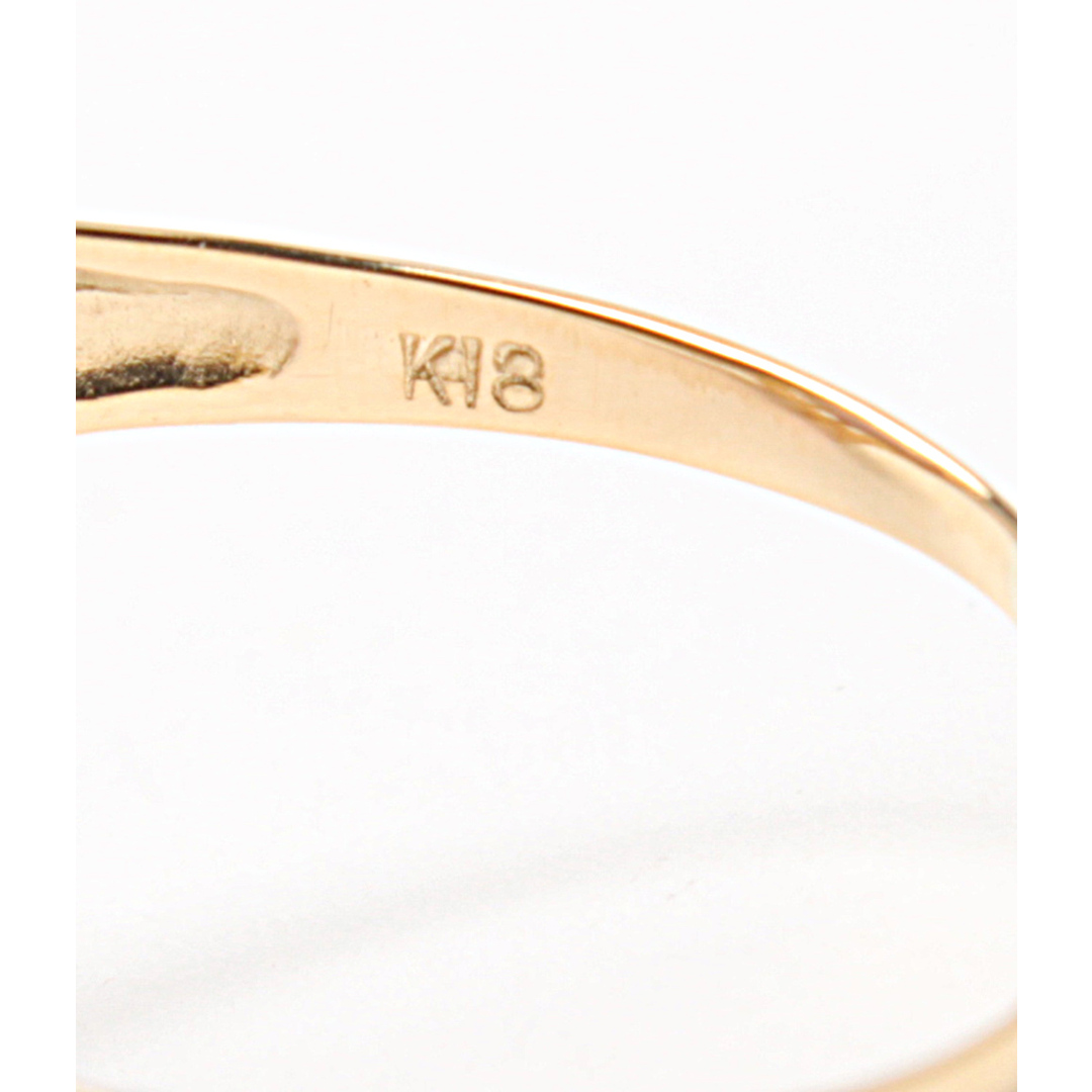 美品   リング 指輪 K18 パープルストーン    レディース 16号