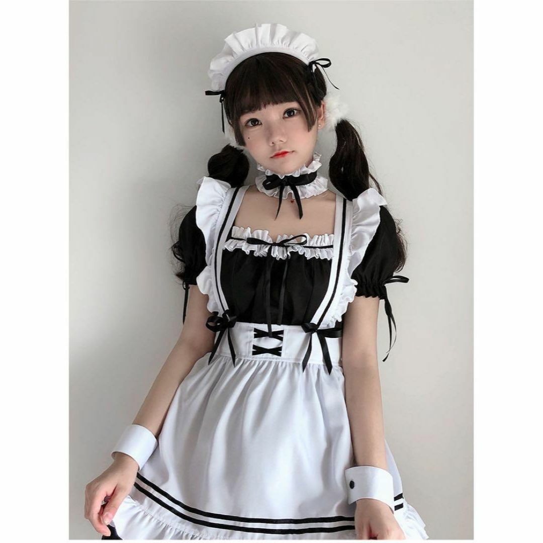 Mメイド服 コスプレ 6点 セット ゴスロリ メイド ロリータ カチューシャの通販 by YHKMM????'s shop｜ラクマ