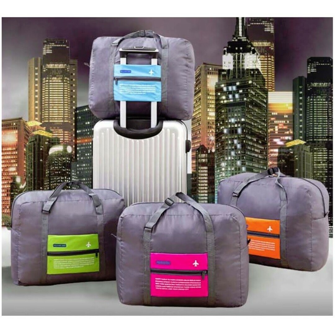 ブルー色 キャリーオンバッグ 折りたたみバッグ ポケッタブル トラベルバッグ メンズのバッグ(トラベルバッグ/スーツケース)の商品写真