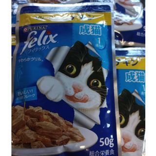 ネスレ(Nestle)の猫ウエットフードPURINA  felix 成猫　チキン　50グラム✕11個(猫)