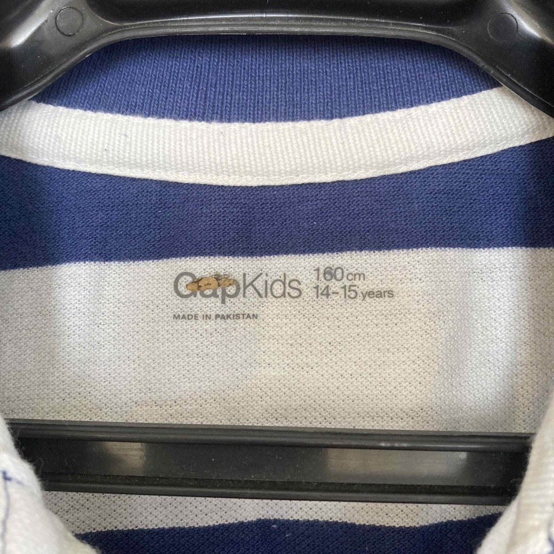 GAP Kids(ギャップキッズ)の★★ギャップキッズ ボーダーポロシャツ160cm★★ キッズ/ベビー/マタニティのキッズ服男の子用(90cm~)(Tシャツ/カットソー)の商品写真