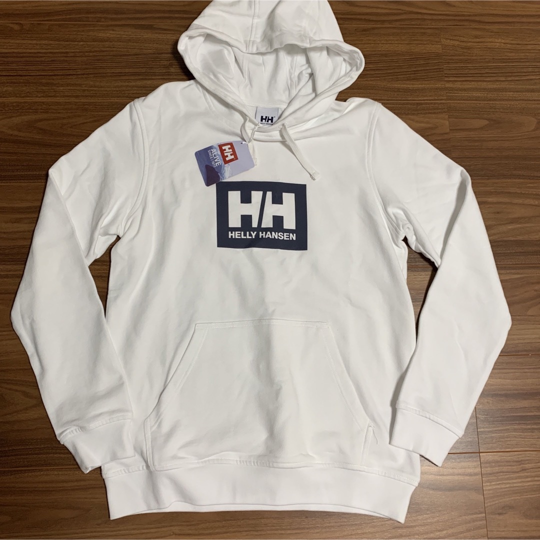 ヘリーハンセン Helly Hansen パーカー 白 フード 新品 - パーカー