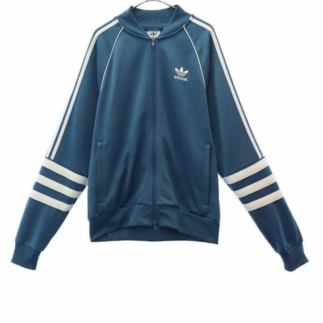 《希少》アディダス adidas☆ジャージ M デカロゴ  ブルー   青色