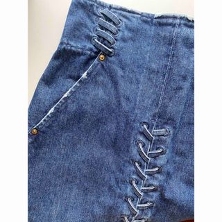 マメクロゴウチ Lace-Up Denim Skirt デニムスカート タイト