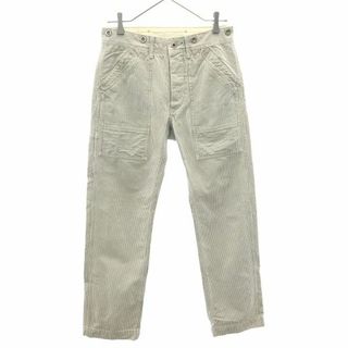 RRL - RRL シンチバック ブラック ストライプ ワークパンツ