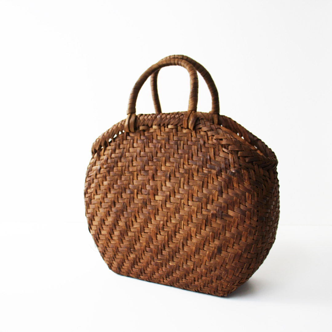 国産 伝統工芸品 山葡萄 山ぶどう かご作家 悠帆(ゆうはん)さん作 焼印