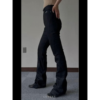 yuunaichikawa ブラックジーンズ black jeans(デニム/ジーンズ)