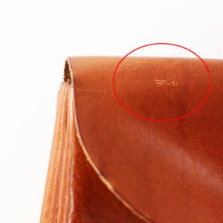 アナロジコ analogico カシメ レザーフラップ長財布 /ブラウン チャ
