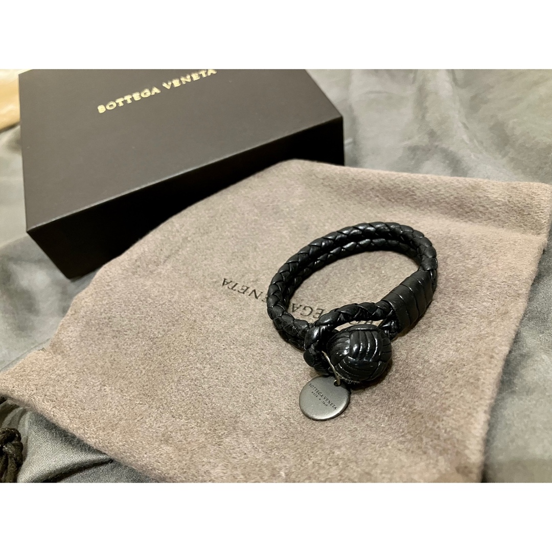 ボッテガヴェネタ イントレチャートレザーブレスレット - ブレスレット