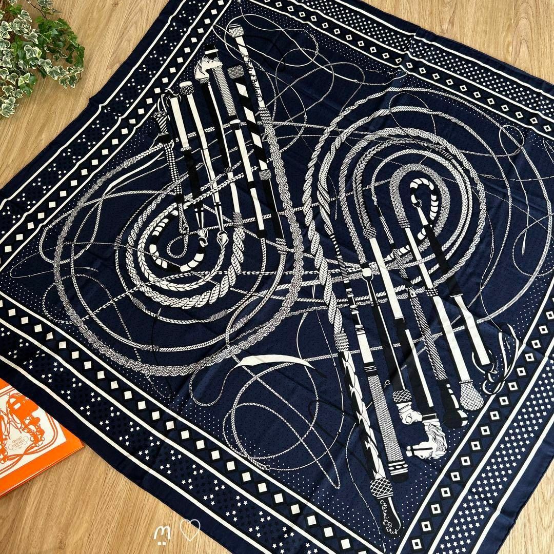 HERMES エルメス カレ140 鞭とグリップ ジェアン カシシル ストール