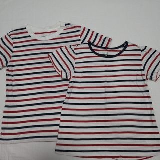 ニシマツヤ(西松屋)の西松屋　ボーダー　Tシャツ　120cm まとめ売り　2枚セット　双子(Tシャツ/カットソー)