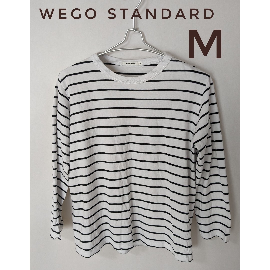 WEGO(ウィゴー)のWEGO STANDARD ウィゴースタンダード 長袖 ボーダーTシャツ 丸襟 レディースのトップス(Tシャツ(長袖/七分))の商品写真