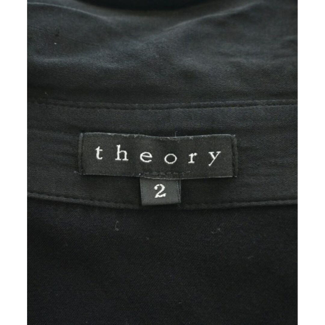 theory(セオリー)のTheory セオリー カジュアルシャツ 2(M位) 黒 【古着】【中古】 レディースのトップス(シャツ/ブラウス(長袖/七分))の商品写真