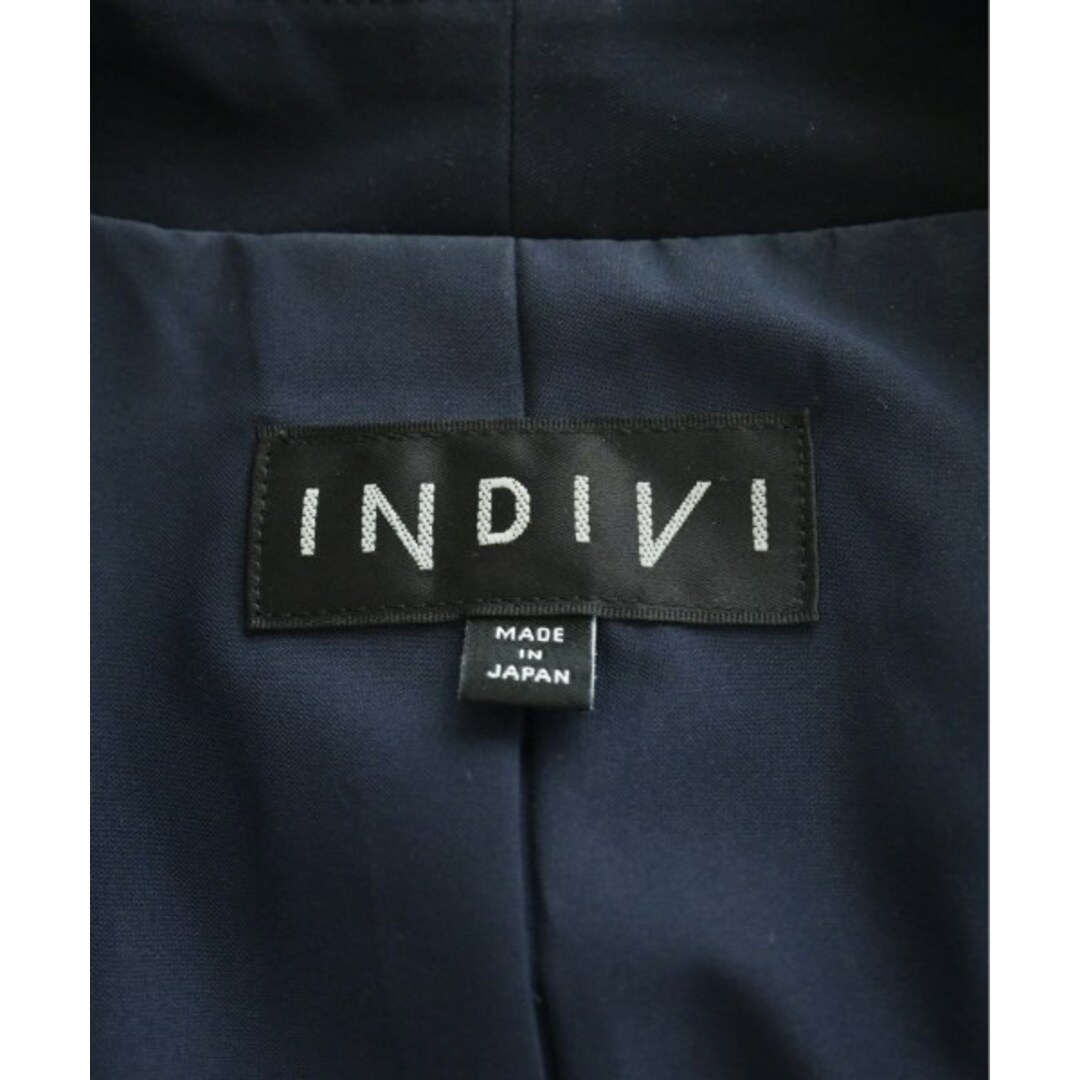 INDIVI インディヴィ ノーカラージャケット 40(L位) 紺 2