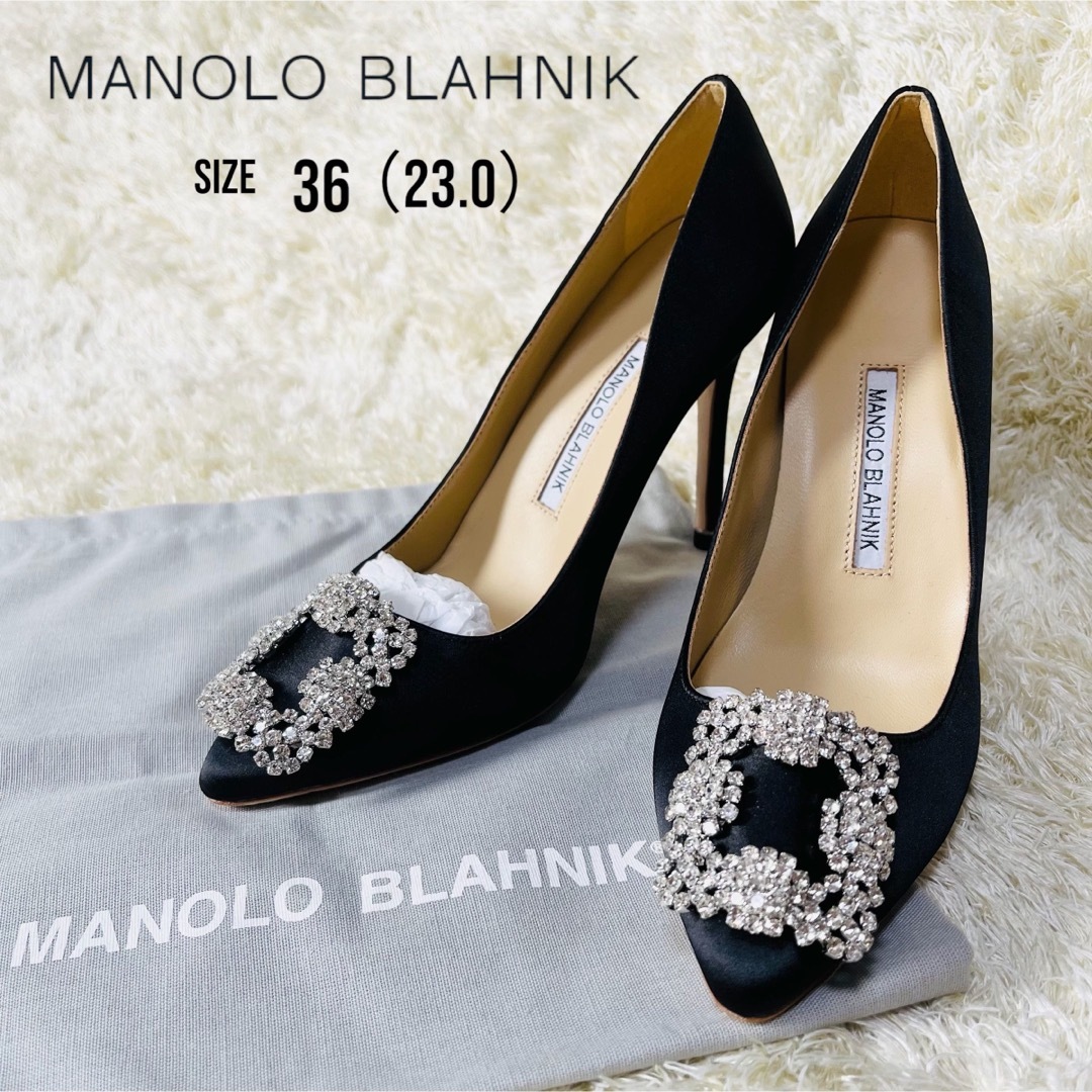 美品 マノロブラニク ハンギシ フラットサンダル MANOLOBLAHNIK