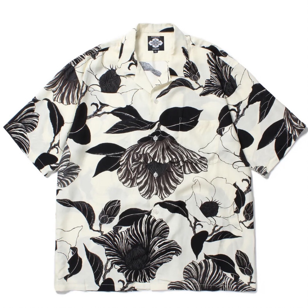 GAKKIN × BUDSPOOL 廻り花HAWAIIAN SHIRT