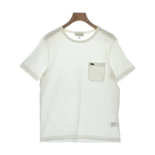 ラコステ(LACOSTE)のLACOSTE ラコステ Tシャツ・カットソー 2(S位) 白 【古着】【中古】(カットソー(半袖/袖なし))