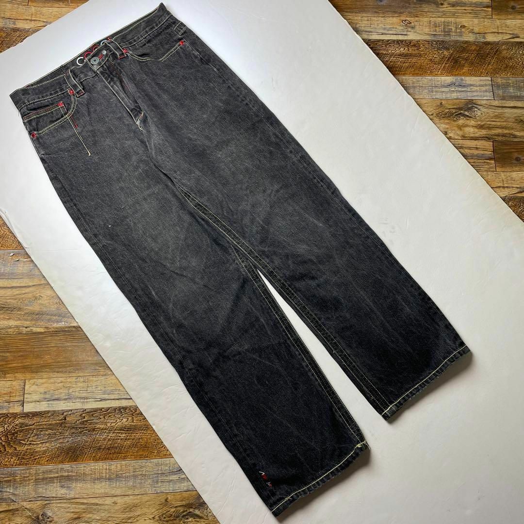 COOGI - クージーブラックデニムジーンズw36刺繍黒ストリートb系極太
